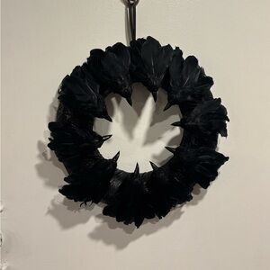 Black Feathered Wreath